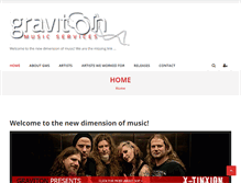 Tablet Screenshot of graviton-musicservices.com